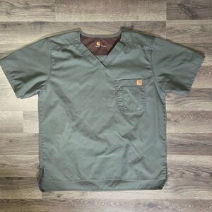 Carhartt Green Scrub Shirt Size Medium